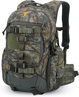 Mardingtop 28L Camo Hunting Backpack with Rain Cover & Hydration Pocket