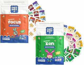 Natpat FocusPatch & ZenPatch Bundle - 24 Stickers for Focus & Calm Relief