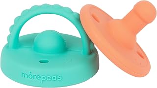 Morepeas Flip & Store Pacifier with Case & Teething Ring