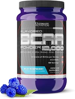 Ultimate Nutrition BCAA Powder - Blue Raspberry Flavor, 60 Servings