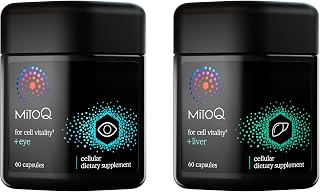 MitoQ Liver & Eye Bundle: Premium Antioxidants for Liver, Eyes, & Detox Support (2 x 60 Capsules)