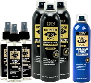 EBIN NEW YORK Melting Spray Set with 3xWig Adhesive and Keratin Spray – Gift Set