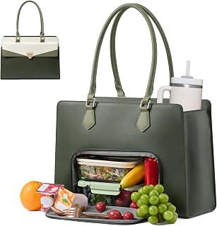 LOVEVOOK 15.6" Laptop Lunch Bag with Tumbler Compartment