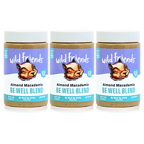 Wild Friends Foods Be Well Blend Almond Macadamia Nut Butter Blend, 16oz Jars, Sugar-Free, Oil-Free, Keto-Friendly, 3 Count