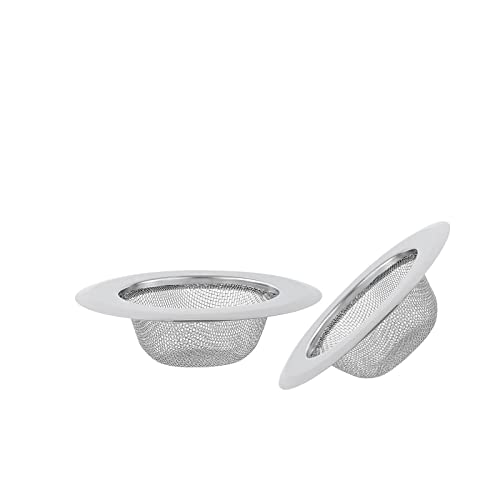 2 PCS Kitchen Sink Strainer Stainless Steel, Kitchen Sink Drain Strainer，Sink Strainers with Large Wide Rim 4.5" Diameter for Kitchen Sink