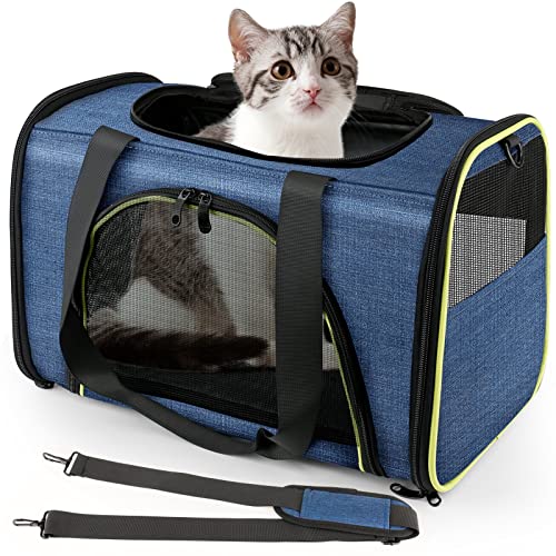 Cat Carrier Airline Approved Pet Carriers TSA Approved for Small Medium Pets Soft-Sided Cat Travel Carrier