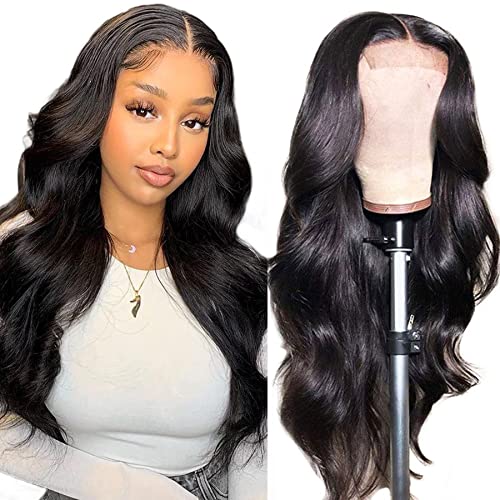 Magnalube-G Long Lace Front Wigs, Synthetic Lace Water Wave Wig for Women, Long Nature Body Wavy Wigs 150% Density Heat Resistant, Wig for Daily Party